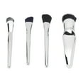 thumbnail image 1 of 4pcs Makeup Brush Set Electroplate Comfortable Touch Soft Bristle Cosmetic Brush Set Makeup Tool Sliver, 1 of 5