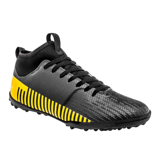 Tenis Para Fútbol Exterior Sintético Color Gris Con Amarillo Para Hombre RBBASICS RBBASICS MERCURY3-02C