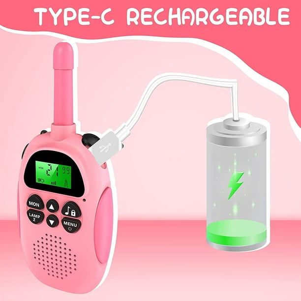 Long Range Rechargeable Walkie Talkie, Outdoor Games Toy for Kids