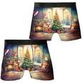 thumbnail image 3 of Merry Christmas Vizsla Santa Hat Xmas Tree Winter Holiday All Over Print Boxer Briefs Underwear for Men Dad Vizslas Dog Lover Gifts Idea - 01013, 3 of 6