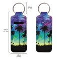 thumbnail image 2 of Yuyamidu Coconut Tree Chapstick Holder Keychain for Women Starry Sky Chapstick Pocket Portable Lip Balm Sleeve Keychain Soft Lip Gloss Holder Fashion Lipstick Pouch Keychain, 2 of 6
