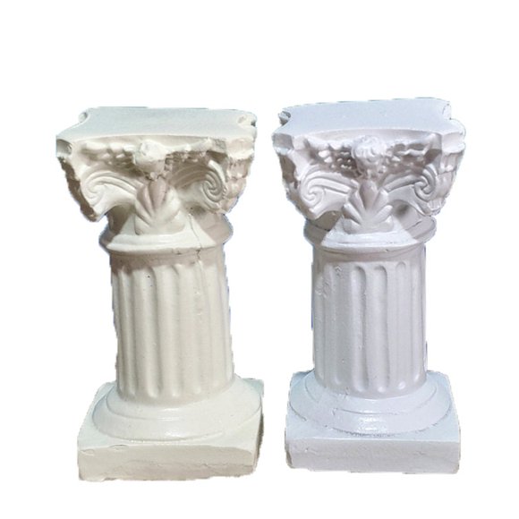 LOLIPPYY 3Pcs White Aquarium Decor Roman Column Sand Toys for Home White