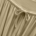 thumbnail image 4 of TEAJOPSUU Women's Soft Pajama Set Lightweight Cozy Cotton Blend Pajamas Draped Cowl Neck Sleeveless Top & Drawstring Ruffle Hem Shorts Summer Comfy 2 Piece Loungewear Sleepwear B-Beige, 4 of 5
