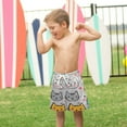 thumbnail image 4 of FORMRS Boys Swim Trunks Quick Dry Mesh Liner Boardshorts Sizes XS-XL, Cute Cat Pattern, 4 of 7