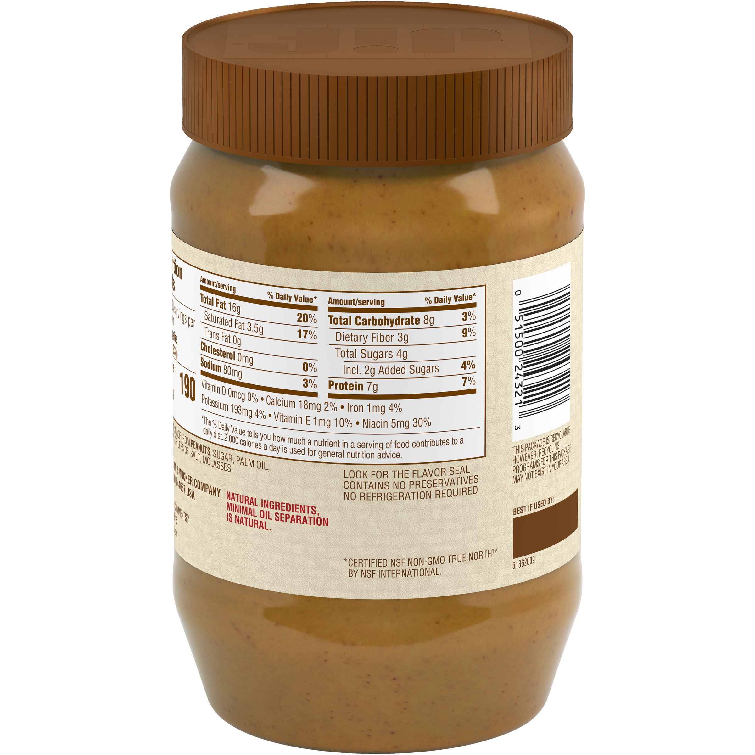 Natural Jif Nutrition Facts Nutrition Ftempo