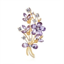 Luxury Floral Brooch Rhinestone Glass Corsage Pin for Any Outfit