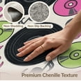 thumbnail image 6 of ODIKA 4'x6' Washable Area Rug Music Vinyl Note Record Inspired Showcasing Grid Layout Round for Bedroom, Reading Nook, Pet Friendly & Non-Shedding, 6 of 7