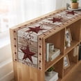 thumbnail image 6 of Table Runners 72 Inches Long Dress Scarves, Red Texas Star Vintage Farmhouse Kitchen/Dining Table Runner, Coffee Tablerunners, Farmhouse Berry Brown Wooden 14x72 Inch, 6 of 9