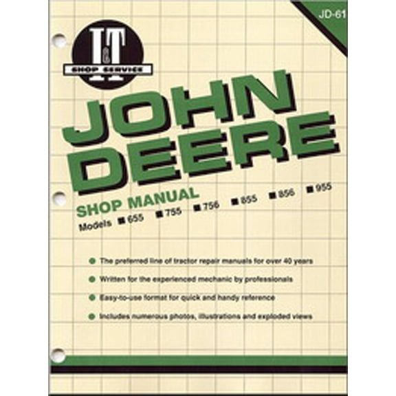 John Deere Shop Manual 655 755 756 855 856&955 (Paperback)