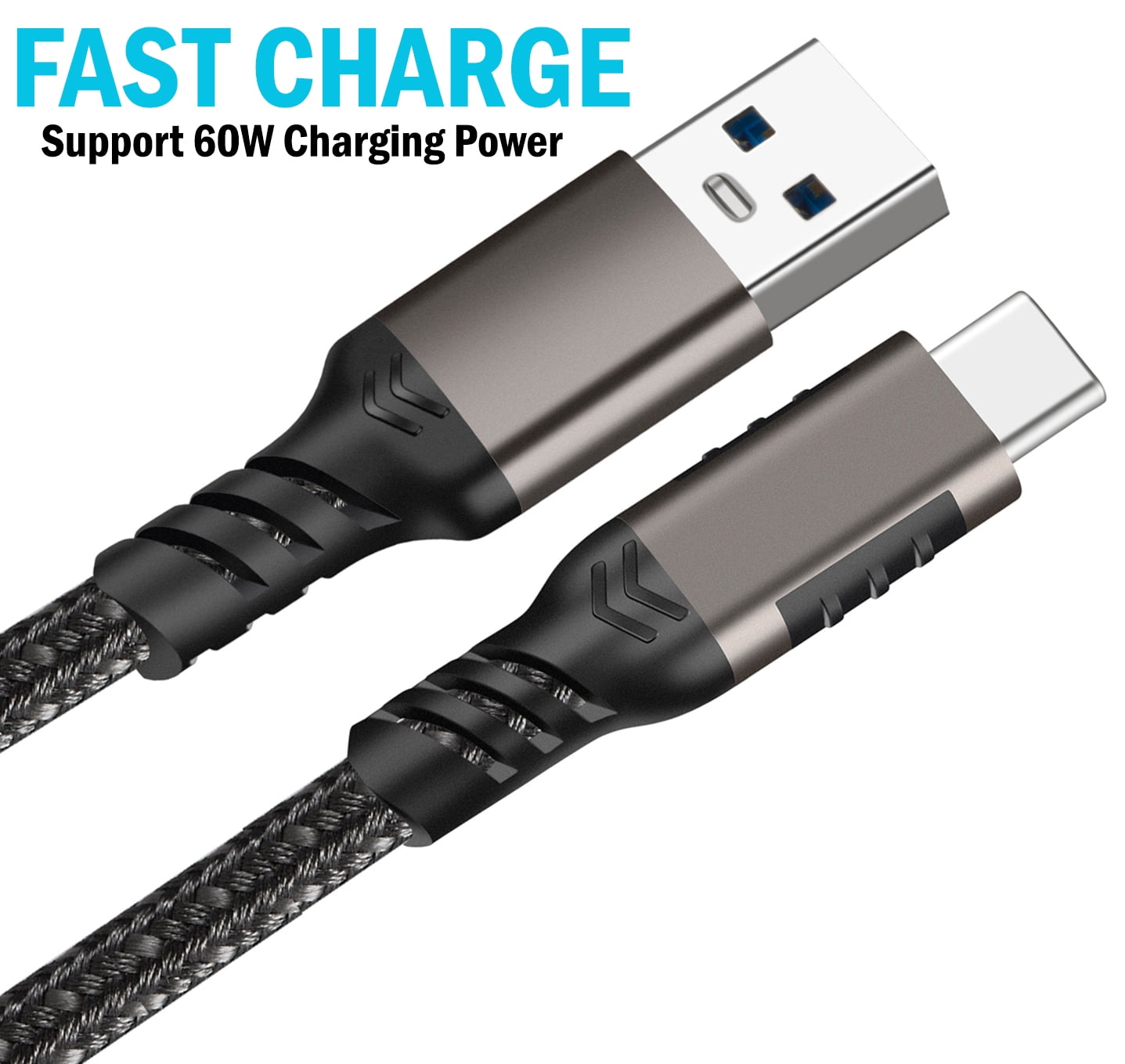 USB-C Phone Charger Combination, Nakedcellphone 20W Dual Port Wall Charger and Rugged Cable (Long 6.5 Foot Cord) Compatible with iPhone 16 Pro Max, Galaxy S24 Ultra, Z Fold 6, Z Flip 6, RAZR 2023 2024