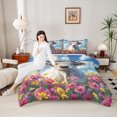thumbnail image 4 of Castle Fairy White Highland Bull 2Pcs Bedding Comforter Set for Teens Boys Girls,Spring Graden Flowers Twin Comforter Sets,Rustic Animal Breathable Bedding Set,Luxury Bedroom Decor, 4 of 8