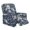 Vintage Blue Floral, variant on HUIACONG Leopard Bow Print 1-Piece Recliner Chair Slipcover, Side Pocket Breathable Soft Stretchy Fabric, Non-Slip Wrinkle Resistant Washable Furniture Protector for Living Room