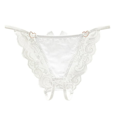 Womens Panties Athletic Underwear Women Sheer Panty White Seamless Thongs One Size
