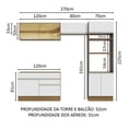 thumbnail image 3 of Cocina Integral 270cm Glamy Madesa 12 Marrón/Blanco, 3 of 5
