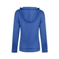 thumbnail image 4 of SMihono Womens Plus Size Drawstring Hoodie Sweatshirts V-Neck Tops Sports Workout Comfy Loose Blouse Workout Raglan Sleeve Long Sleeve Pullover Classic Vintage Solid Tees Fashion Warm Blue 14, 4 of 5