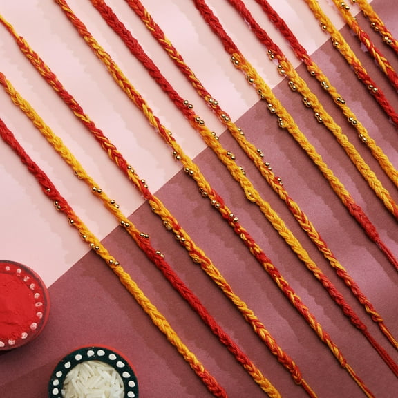 Set of 12 Rakhi for Brother Rakhi Thread for Bhai Bhabhi Bhaiya Bhabhi and Bhatiji veera Raksha Bandhan Rakhi gift Pack Set Dora Bracelet Kalwa for Brother Sister Indian Traditional Festival Rakhi