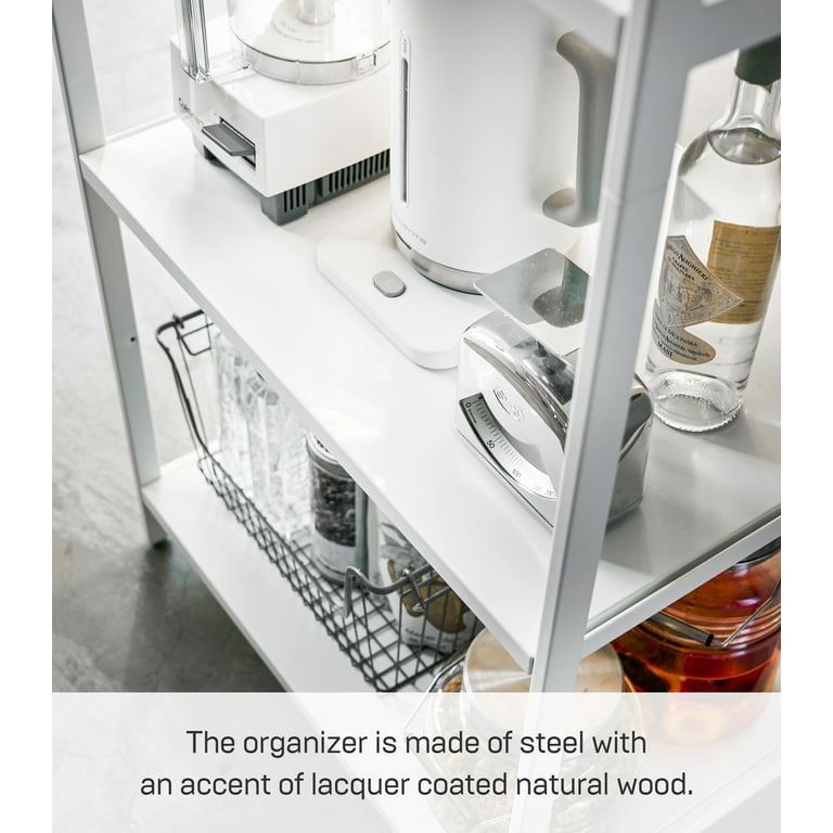 Yamazaki Home Storage Rack - Three Sizes, White, Steel, 67-Inch