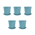 thumbnail image 1 of relayinert 5pcs/set Perforated Clay Plant Pot For Indoor Plants Air Circulation Guaranteed Plastic Flower Pot Blue 1Set, 1 of 6