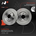 thumbnail image 3 of A-Premium 11.80 inch (299.7mm) Front Vented Disc Brake Rotors + Ceramic Pads Kit Compatible with Select Honda Models - S2000 2000-2009 Convertible, 6-PC Set, 3 of 6