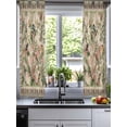 thumbnail image 2 of Beige Spring Floral Sheer Curtains 39 Inch Length 2 Panels Set for Living Room/Bedroom, Elegant Pastoral Flowers Birds Watercolor Kitchen Curtains Grommet Curtains Window Treatments 27.5"x39"x2, 2 of 7