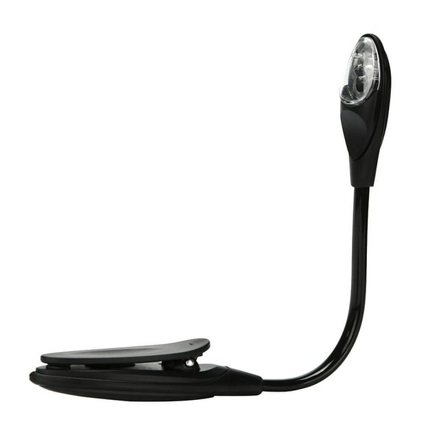 Mini Clip Luz De Lectura LED Luz De Lectura Luz De Viaje Clip Lámpara De Mesa Negro