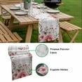 thumbnail image 5 of Pink Valentine's Day Table Runner - 108 Inch Long, Kitchen Dining Table Runner Dresser Scarves, Roses Spring Floral Wooden Farmhouse Farmhouse Decor for Coffee Tables Wedding Party Banquet, 5 of 8