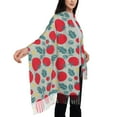 thumbnail image 4 of Honeii Tomato Print Scarf Oversized Scarf Tassel Fall Winter Thick Scarf Warm Shawl Women,Women's Scarves & Wraps, 4 of 8