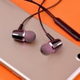 thumbnail image 4 of Linyer Wired Earphone In Ear Noise Canceling Travel Music Play Gaming TV Smartphone Tablet Universal Headphone with 3.5mm  for Jack Black+Rose, 4 of 8