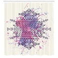 thumbnail image 3 of Ambesonne Tribal Shower Curtain, Motif Brushstroke, 69"Wx84"L, Pale Pink Fuchsia Lilac, 3 of 3