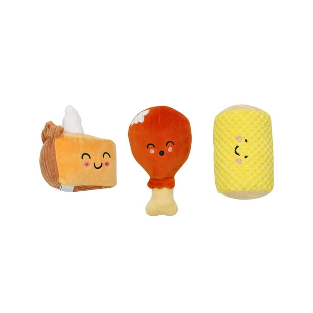 Juguetes de Peluche Juguetes para Perros navideñas Juego de 3 Cena de Acción de Gracias