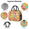 thumbnail image 4 of Lunch Bag Lunch Box for Women Reusable Insulated Lunch Bags,Water-Resistant Funny Donut Decorative Face Cooler Lunch Tote Bag, Large Capacity for Work Travel Picnic, 4 of 6