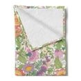 thumbnail image 2 of Floral Soft Flannel Fleece Throw Blanket, Repeating Blooming Pointy Petals Flowers Leaves Chamomile Motifs Illustration, Cozy Plush for Indoor and Outdoor Use, 70" x 90", Multicolor, by Ambesonne, 2 of 5