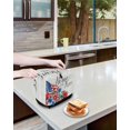 thumbnail image 4 of Fsddascl 4th of July Small Toaster Cover 2 Slice, Kitchen Appliance Covers, Independence Day Blue Red Floral Retro Toaster Oven Cover with Loop, Bread Machine Cover Polyester Dust Cover Protection, 4 of 5
