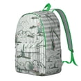 thumbnail image 4 of Tropical Plant Backpack, Hawaiian Aloha School Bag with Colorful Exotic Palm Leaves, Jungle Pattern, Vibrant Summer Floral Design, 4 of 4