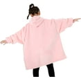 thumbnail image 4 of Comfty Blanket Hoodie Flannel Sherpa Fleece Blanket for Teen Girls Boys, 4 of 7