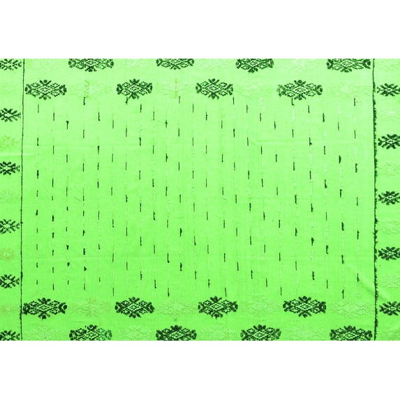 Ahgly Company Indoor Rectangle Solid Green Modern Area Rugs, 8' x 12'