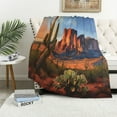 thumbnail image 2 of Desert Mountain Flannel Fleece Throw Blanket,Soft Warm Decorative Throw for Home Couch or Bed, Unique Gift for Family Friends and Travel Fans, 2 of 8