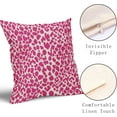 thumbnail image 5 of Hot Pink Cheetah Throw Pillow Covers 20X20 in Set of 2 Leopard Decorative Pillow Cases Animal Preppy Pillow Cover with Zipper Home Decor for Sofa Couch Housewarming Gift Bed Porch Outdoor, 5 of 6