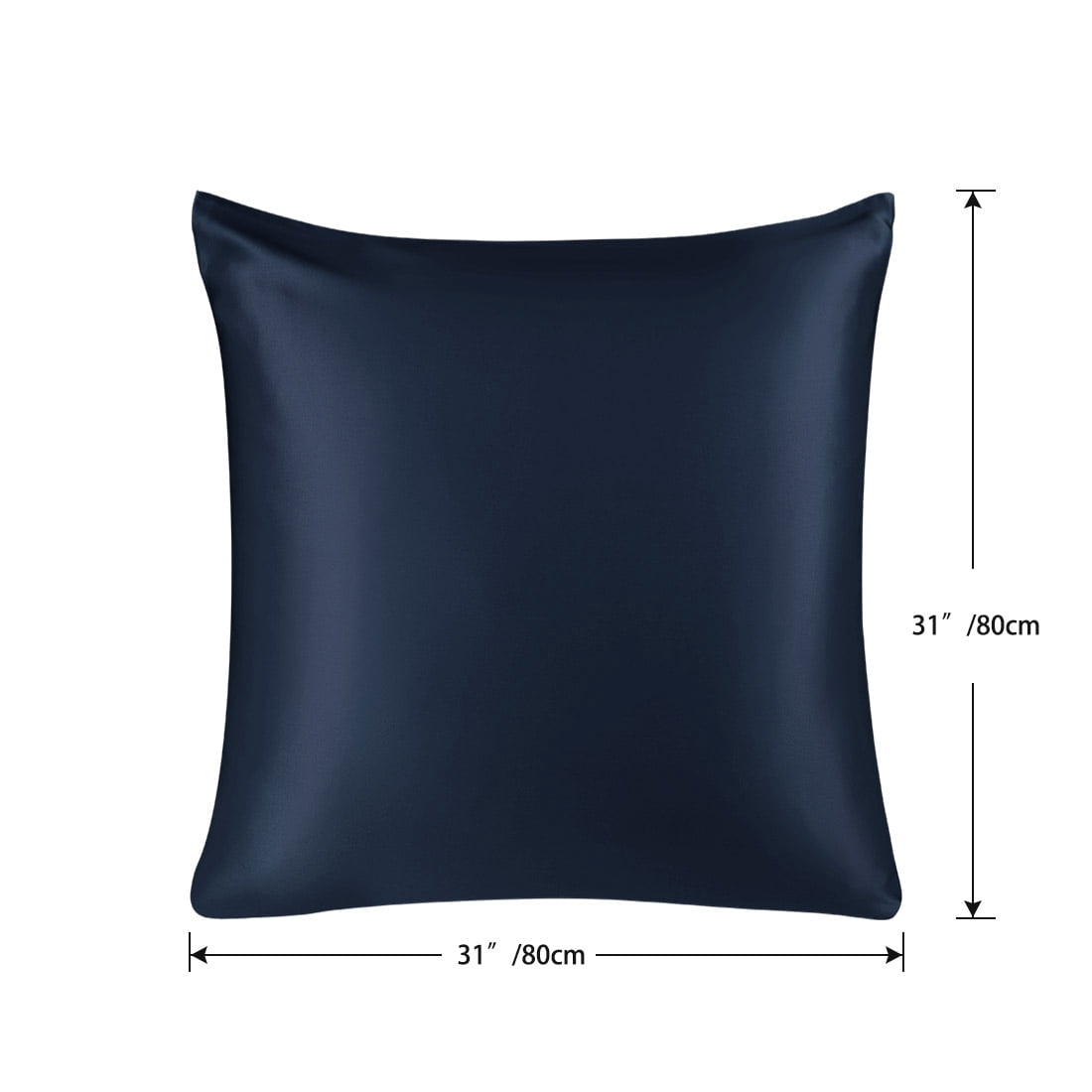 PiccoCasa Silk Pillowcase for Hair and Skin, 22 Momme Silk Pillow Cases Covers with Zip King Navy