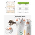 thumbnail image 6 of Orange Teal Botanical Tie Up Curtains for Kitchen Bathroom Bedroom Windows 63 Inch Length, Boho Ethnic Geometric Abstract Balloon Drape Curtains Shade Rod Pocket Drapery Curtain Panel, 46"x63", 6 of 7