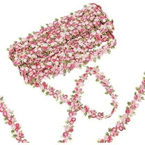 5 Yards Flower Trim Ribbon Pink Flower DIY Lace Applique Sewing Craft Lace Edge Trim for Wedding Dresses Embellishment DIY Party Decor Clothes