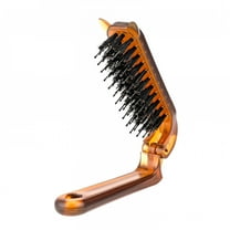 FACEGA Travel Folding Hair Brush Portable Pocket Boar Hair Brush for Thin Thick Hair Mini Hair Brush for Men Women Kids Curly Straight Dry Hair