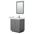 thumbnail image 6 of Wyndham Collection Miranda 30" Wood Single Bathroom Vanity in Dark Gray/Gold, 6 of 7
