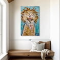 thumbnail image 2 of Elephant Stock Chicken Lola Polish Chicken Wall Art - Vertical Multi Panel Canvas - Living Room Wall Decor - Animal Multi Panel - Teal And Orange Decor By Hippie Hound Studios - 28" x 45", 2 of 8