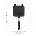 thumbnail image 3 of Gifts onlyliua Double‑Sided Nonstick Sandwich Press Grill Pan Cast Iron Style Stovetop Sandwich Maker Flip Grill for Burgers Panini Eggs Breakfast Camping Kitchen, 3 of 8