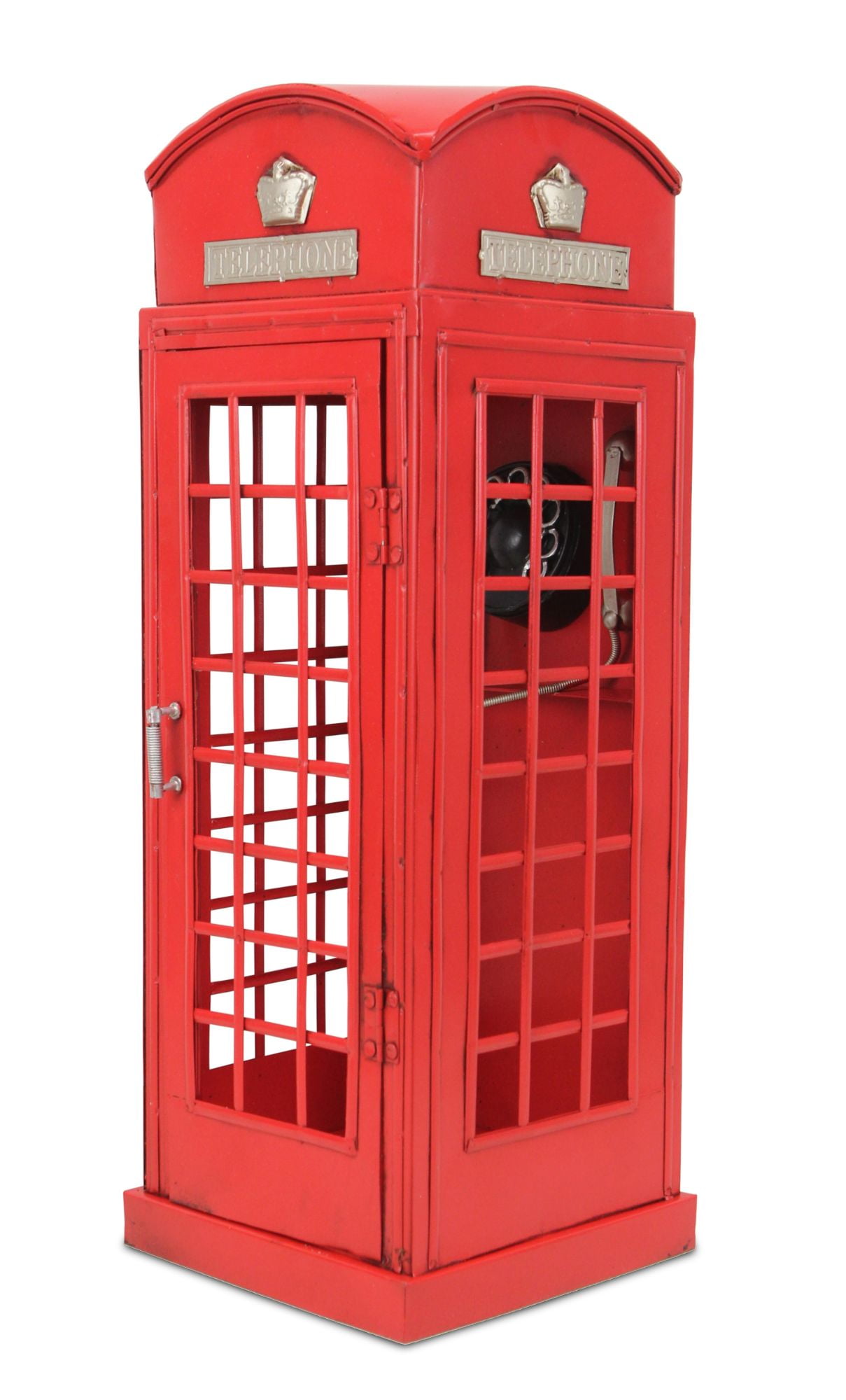 16.5" Red 1920's Style Handcrafted London Telephone Booth Tabletop