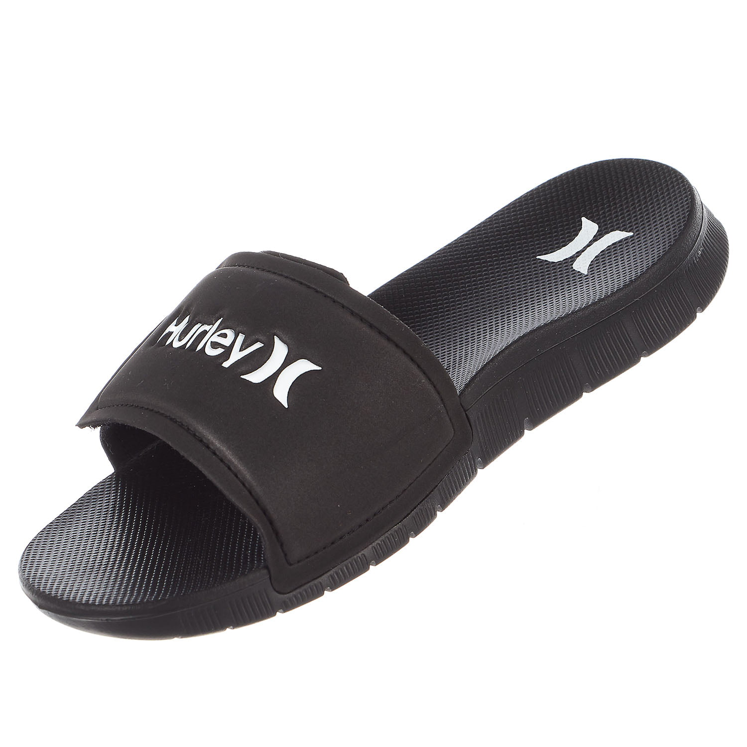 Black Hurley Mens Fusion 2.0 Slide Sandal 12 M US 