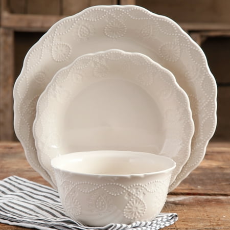 The Pioneer Woman Lace 12-Piece Dinnerware Set, Walmart (Best Sri Lankan Dishes)