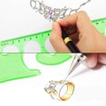 thumbnail image 2 of Juego de herramientas de dibujo para arquitectos y constructores, plantillas de plástico transparente verde de elección profesional, juego de 11 plantillas precisas para oficina, estudio de arte,, 2 of 5