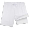 thumbnail image 3 of Fainosmny Boys Fashion Swim Trunks With Compression Liner Stretch Swim Shorts Boys Pants White 14-16 Years, 3 of 3